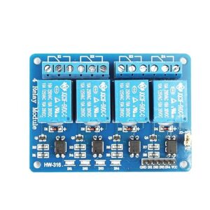 Robotbanao Optocoupler 4 Channel 5V Relay Module Control for Arduino DSP AVR PIC Arm